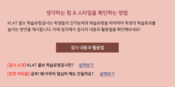 KLAT 콜브 학습유형검사
